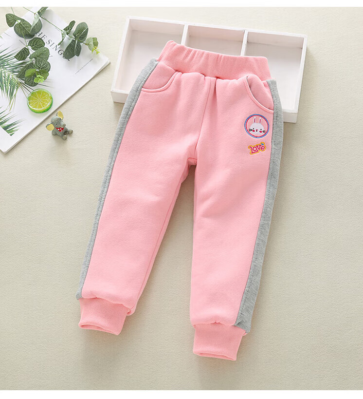 妙倩女童棉裤 加厚外穿冬款夹棉北方保暖校服神器小学生运动裤一条