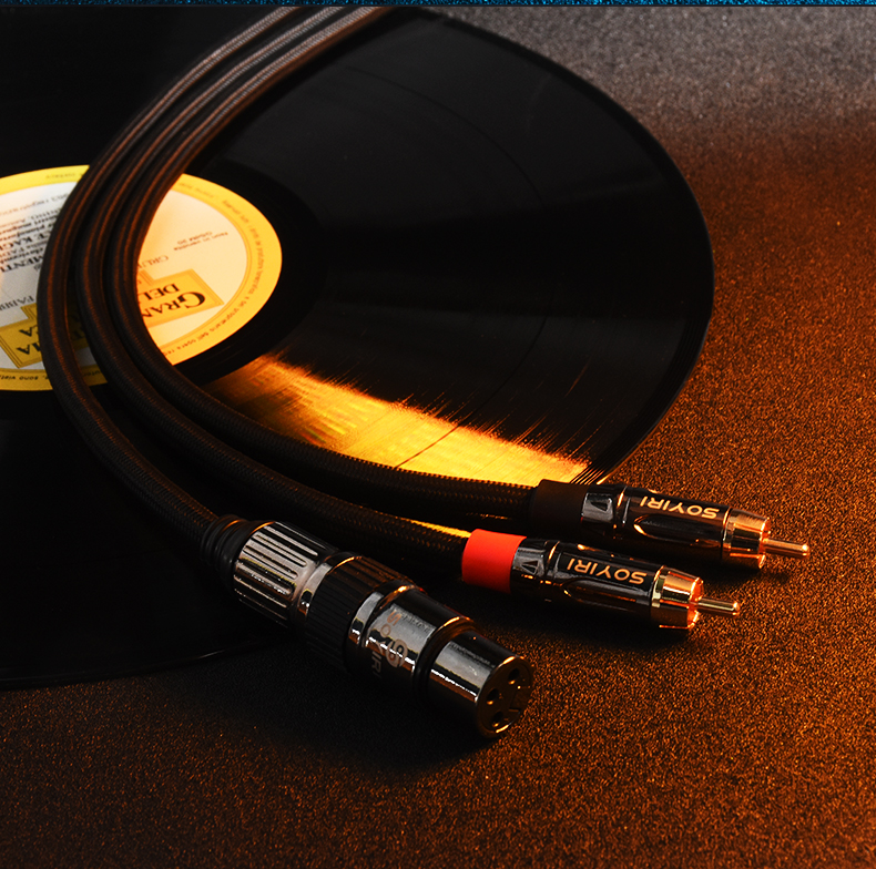 qadjg 卡农母转双莲花一分二音频线 xlr卡农母转双rca效果器调音台