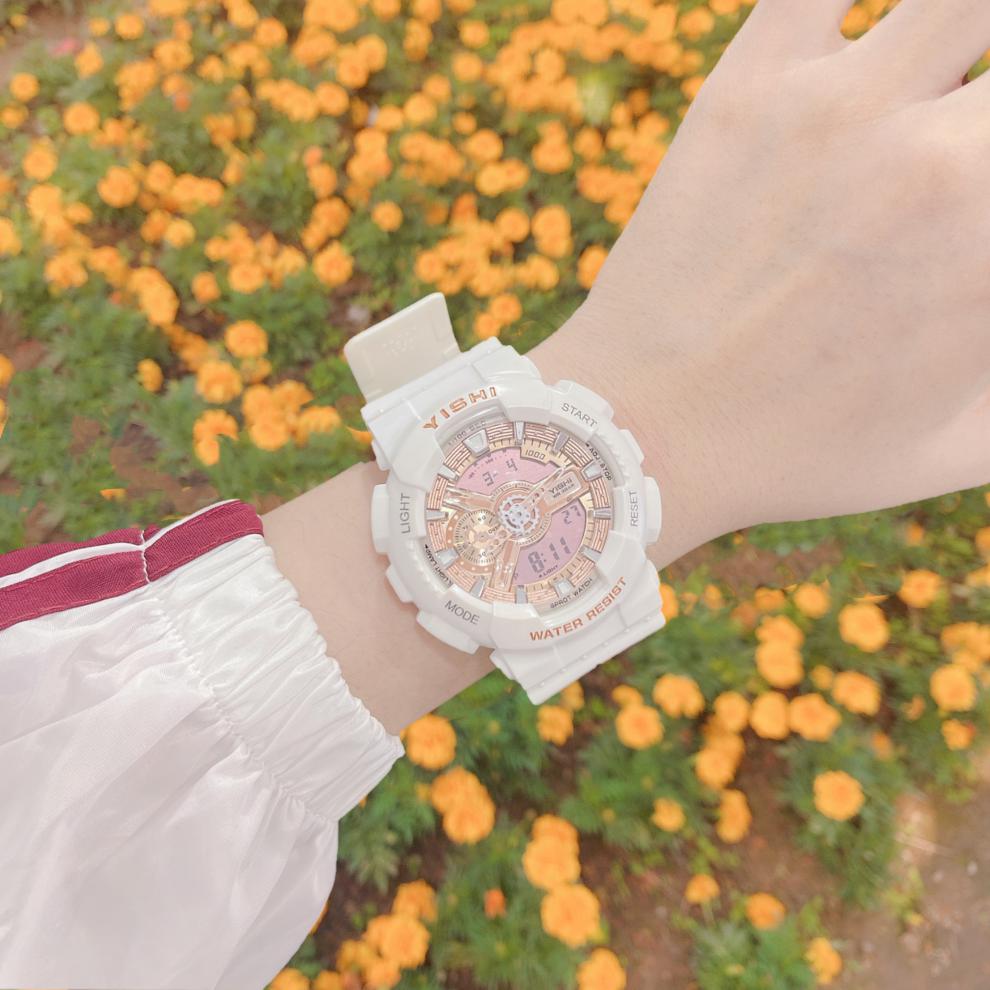 卡西欧手表运动防水独角兽电子表手表女ins风简约气质中学生少女手表