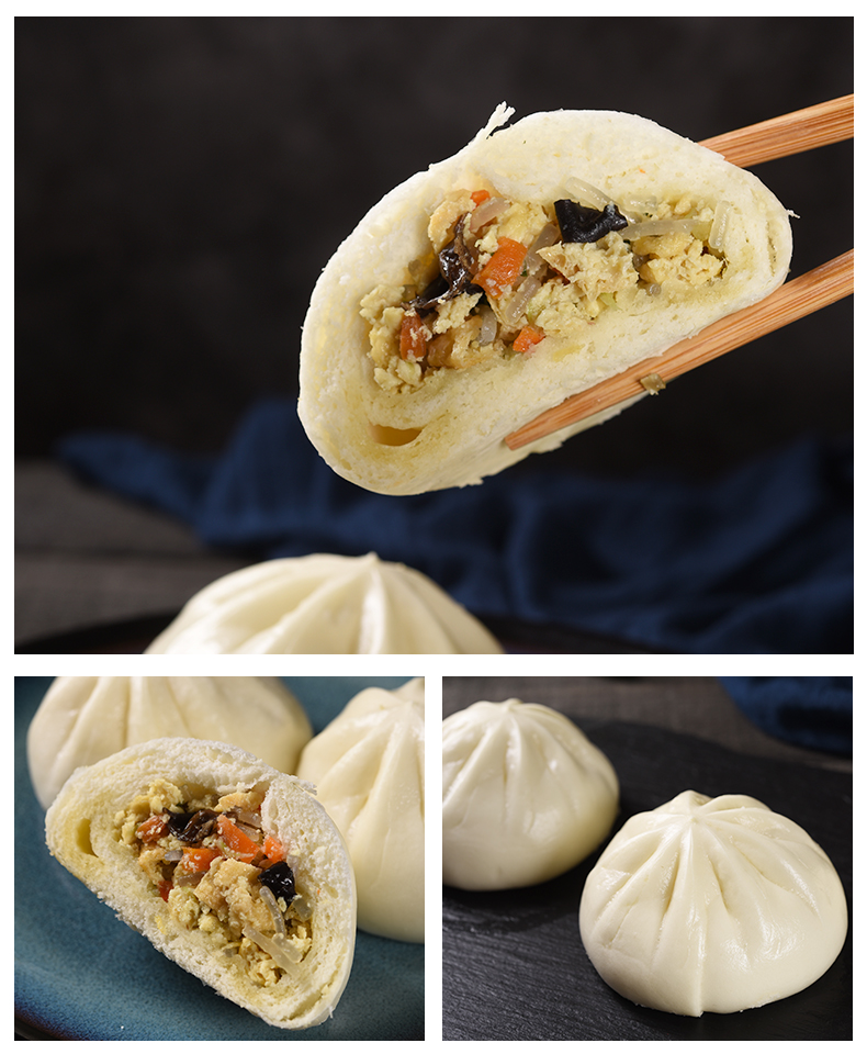 康喜豆腐素包800g速食早餐素包子发面懒人食半成品速冻主食早饭豆腐素