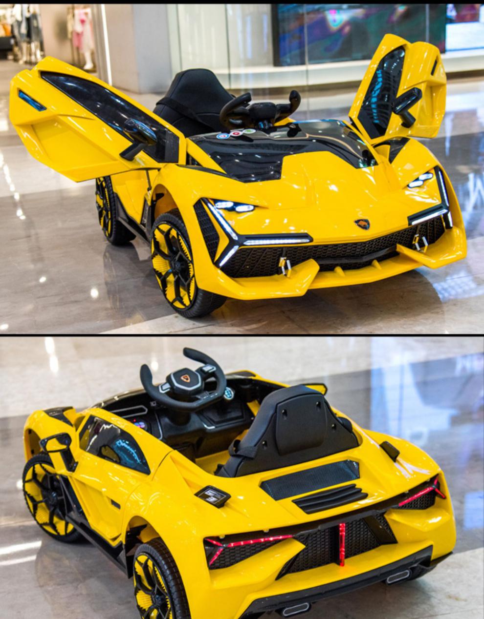 兰博基尼儿童电动车四轮玩具小汽车可坐人小孩宝宝婴儿遥控跑车子烤漆