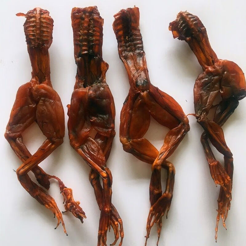 湖南特产腊牛蛙腊青蛙干牛蛙农家烟熏腊腊味散装称重干货 腊牛蛙1000