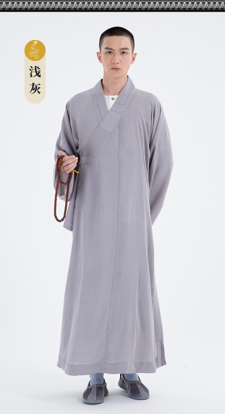 [出家人]僧人服装夏天衣服僧服长褂僧服短褂棉麻亚麻