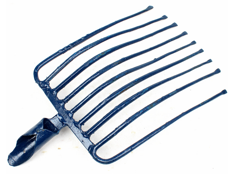 纯钢九股钢叉铁道叉钢叉石子叉垃圾叉 九齿钢叉建筑叉 焊接版【图片