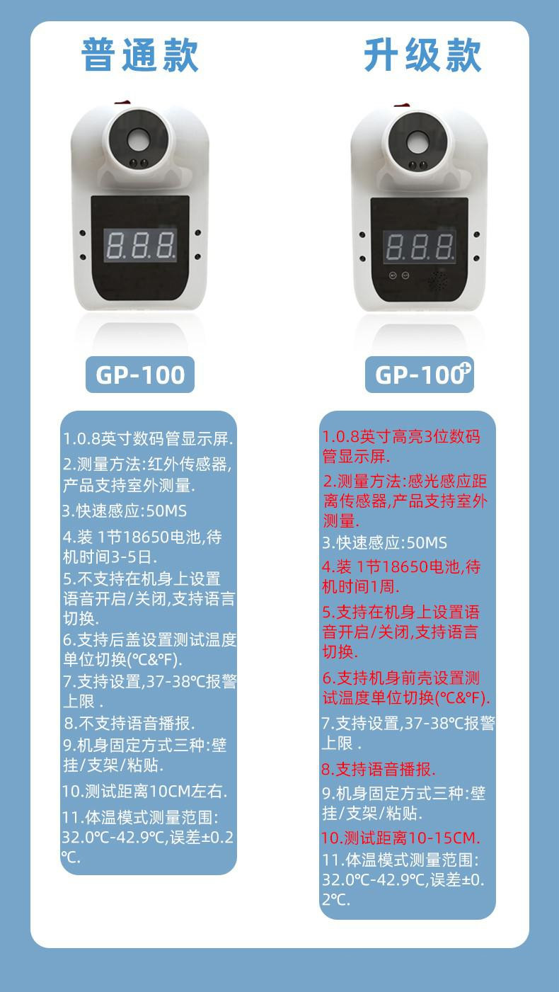 式人体红外测温仪壁挂式高温警报电子温度计高精度 客户专拍
