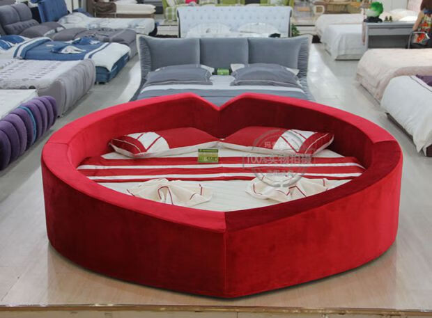 圆床2米心形圆床个性大软体床简约现代酒店圆床双人