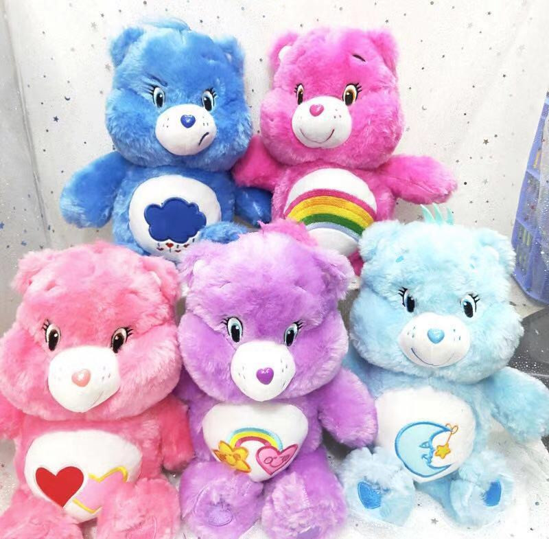 carebears彩虹熊 愛心熊新款公仔玩偶少女心收藏禮意久久 藍色月亮熊