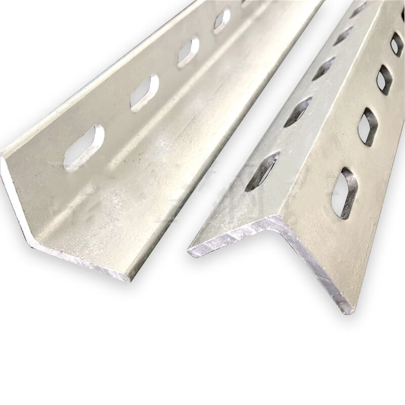 带孔角钢 热镀锌花角铁角钢桥架支架 加工冲孔角钢多孔三角铁 热镀锌