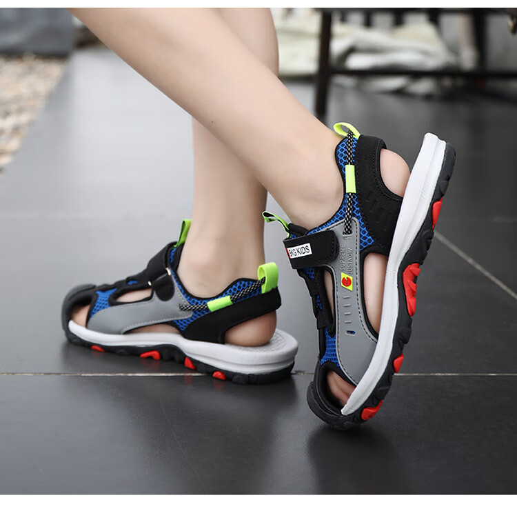 青少年男生凉鞋初中生穿的谅鞋10大童凉鞋男童包头12男孩中小学生15岁