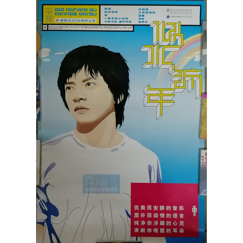 原装正版李健 似水流年 传奇 专辑官方宣传海报 现货原版