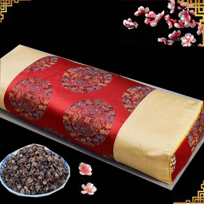 皇帝枕古代枕头颈椎枕中式仿古枕头枕套宫廷皇帝复古方枕荞麦老式长