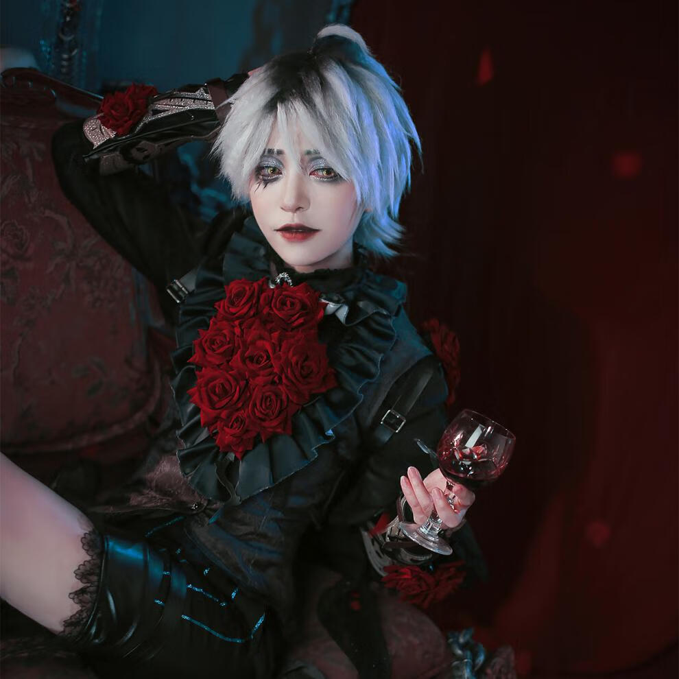 病患星辰心理学家长夜cosplay女装cos服女情侣哥特 假发 全款 x l品牌