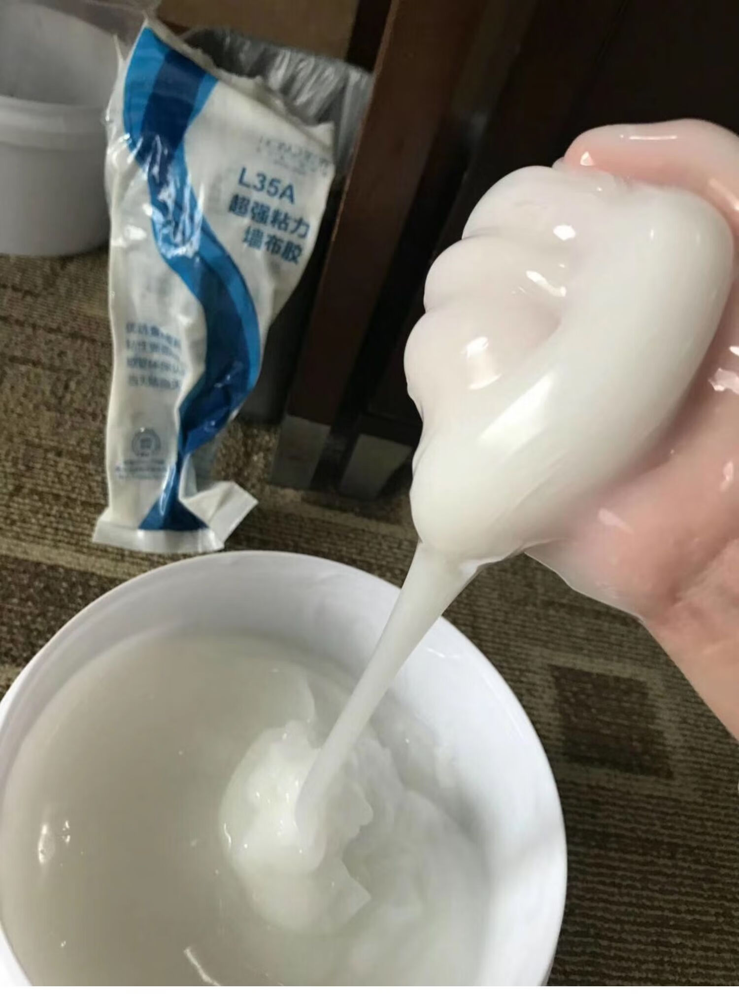 粘力强 全效通用钢化基膜辅料墙纸胶 全能钢化基膜 墙布糯米胶【图片