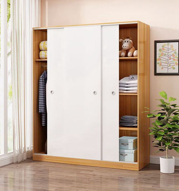 超薄衣柜衣柜40cm深简约小户型家用简易组装卧室经济型推拉门分层定制