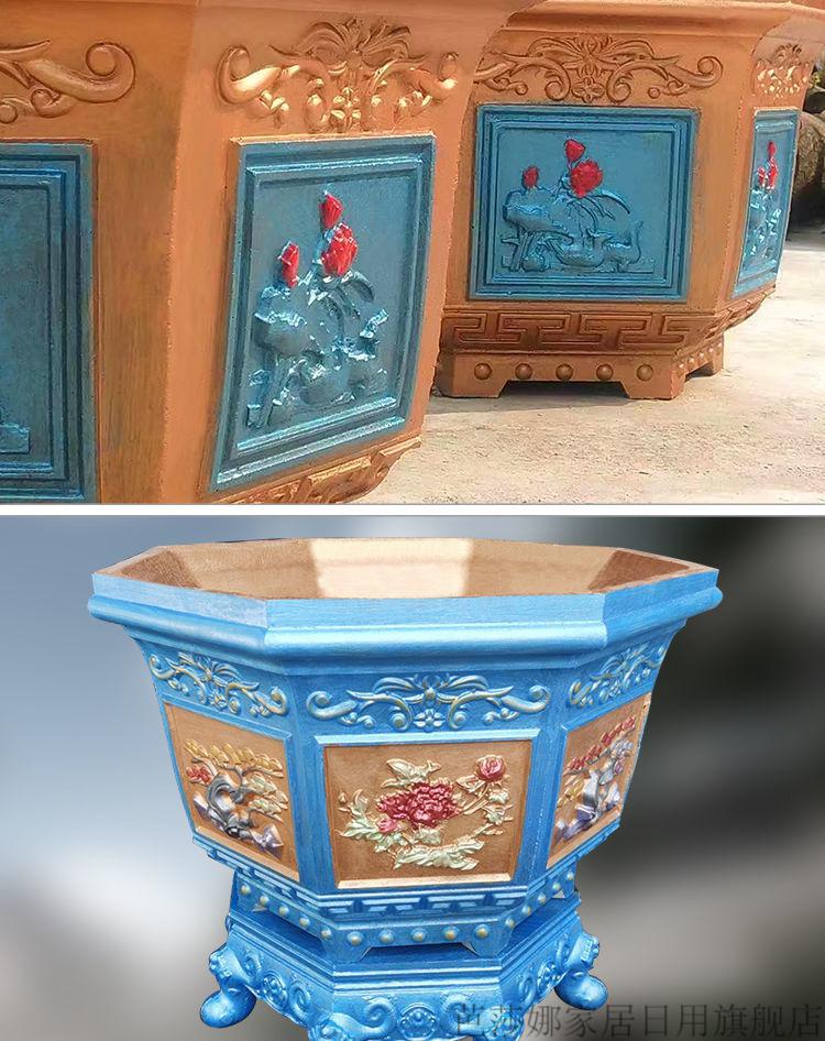 水泥花盆模具罗马柱欧式多肉盆景模型混泥土小号六角塑料模子自制40