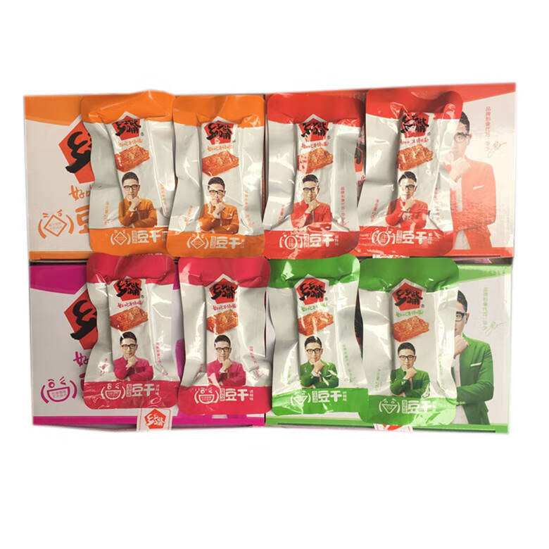 华少代言湖南乡乡嘴豆干武冈豆腐干小包装520g盒装20袋零食剁椒味