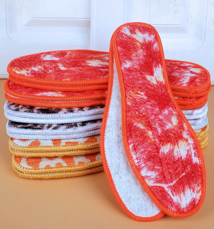 小樰狐加绒加厚冬季羊毛毡棉鞋垫男女保暖吸汗柔软舒适防臭毛毡鞋垫