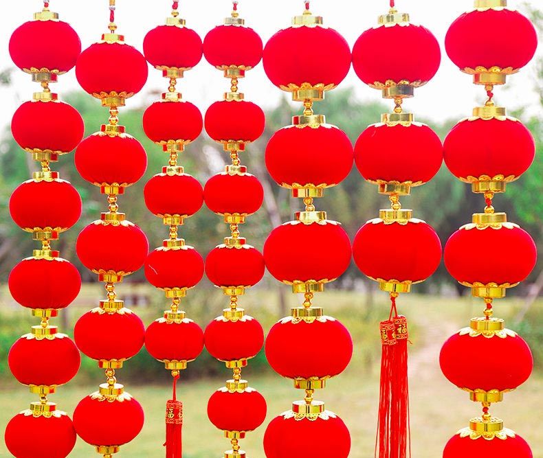 春节过年新年小红灯笼挂饰大红灯笼灯户外乔迁新居挂件喜庆装饰品