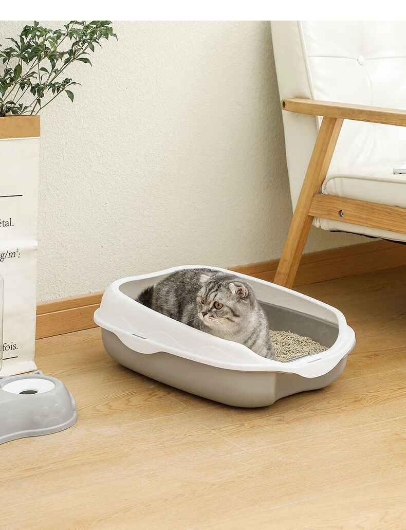 猫砂盆防外溅猫厕所幼猫成猫屎盆除臭半封闭式大号猫沙盆猫咪用品 宝
