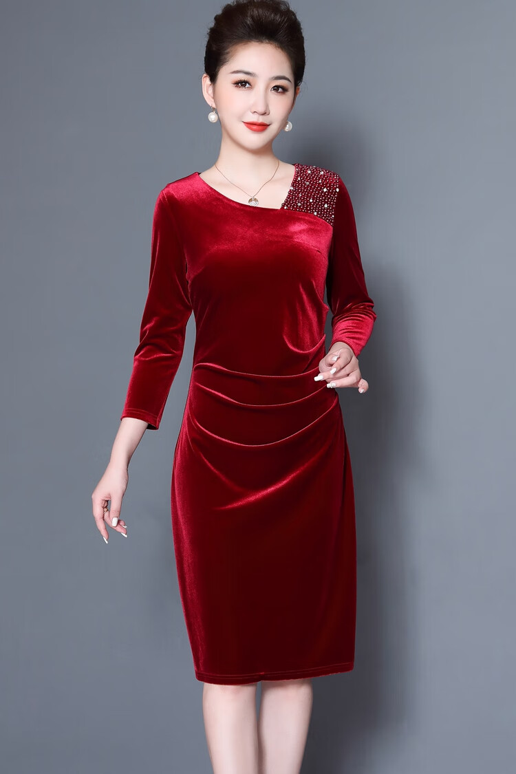 夏季喜婆婆婚礼服加肥加大码婚礼婆婆装礼服胖太太大码旗袍婚宴连衣裙