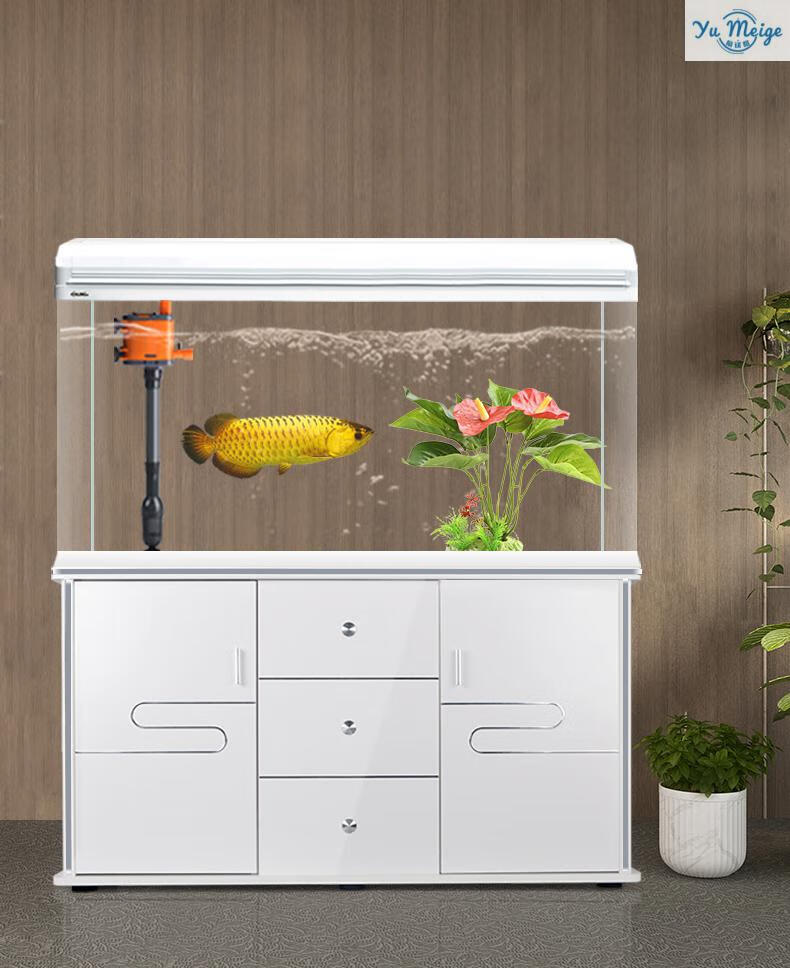 新款西龙2022新款鱼缸家用懒人免换水客厅金鱼缸中型带底柜玻璃水族箱