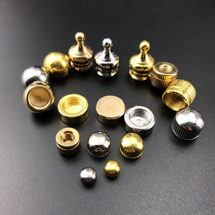 水晶灯配件灯具五金配件螺帽螺母吸顶灯螺丝皇冠钢珠金色平顶盖钢珠铬