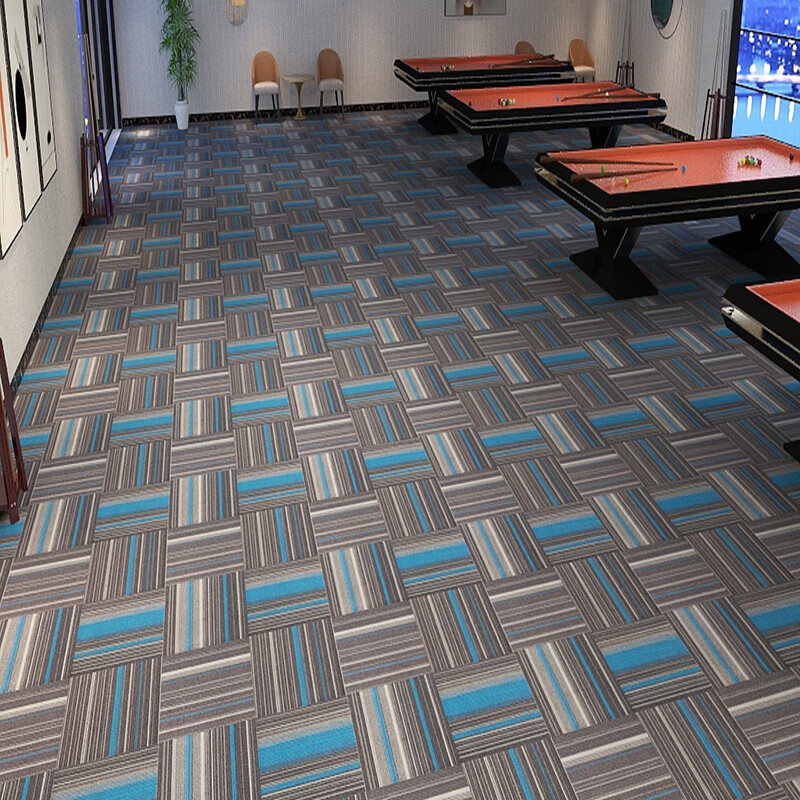 升级款台球桌地毯台球厅地毯专用台球室拼接方块阻燃防火桌球室大面积