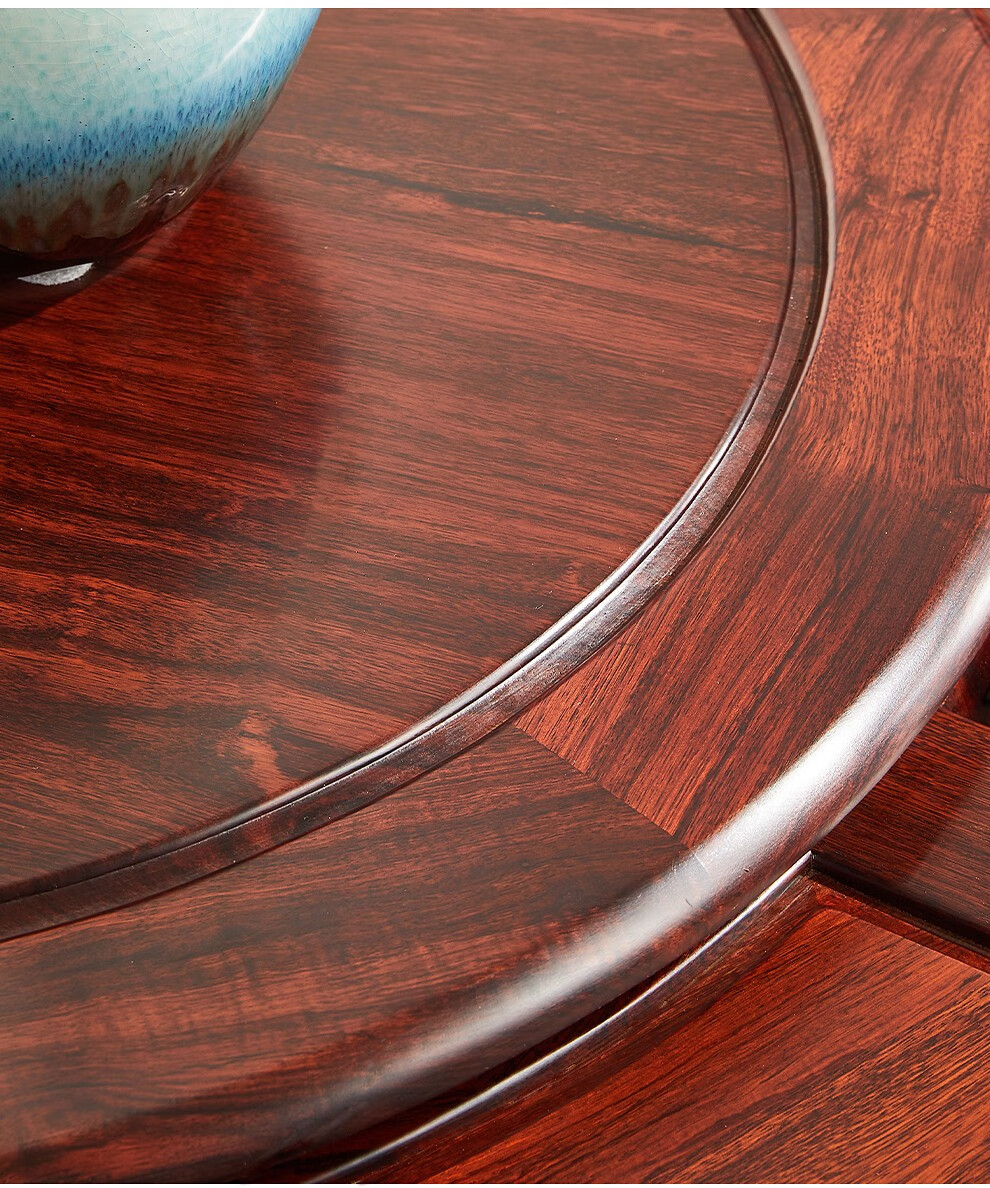 墨硕堂非国标红木柬埔寨酸枝学名榄仁木餐桌圆桌138米圆台新中式饭桌