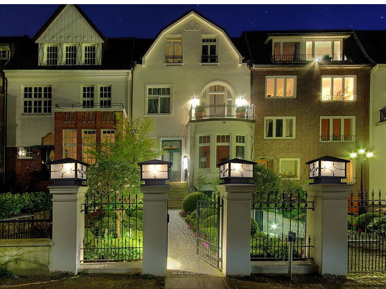 梵双 柱头灯别墅大门墙头灯户外防水围墙灯门柱灯欧式庭院太阳能门墩