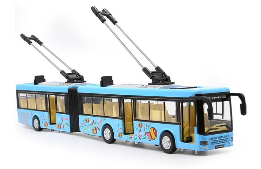 北京1路公交模型玩具车 合金北京1路公交巴士城市交通声光车门可开