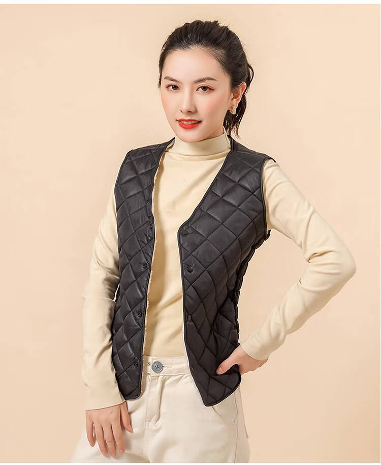 中老年棉马甲女羊羔绒女式修身背心加厚加绒内穿妈妈中年妇女马夹棉袄