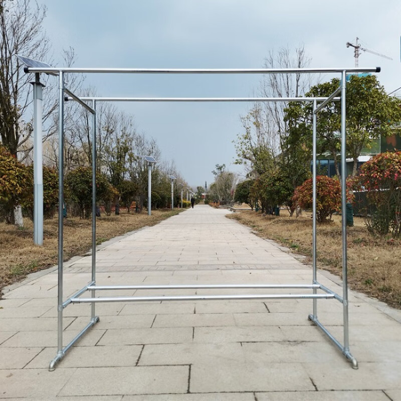 室外晾衣架落地折叠镀锌钢管晾衣架落地室外户外晒被架晾衣杆阳台楼顶