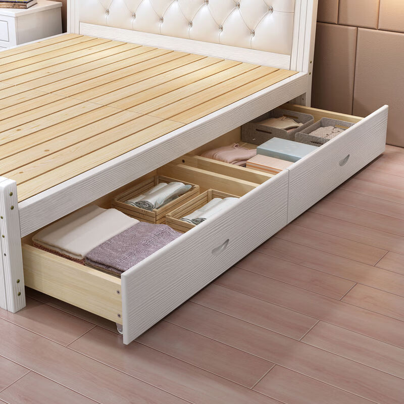 实木床双人床板硬床板1.8米 实木床1.