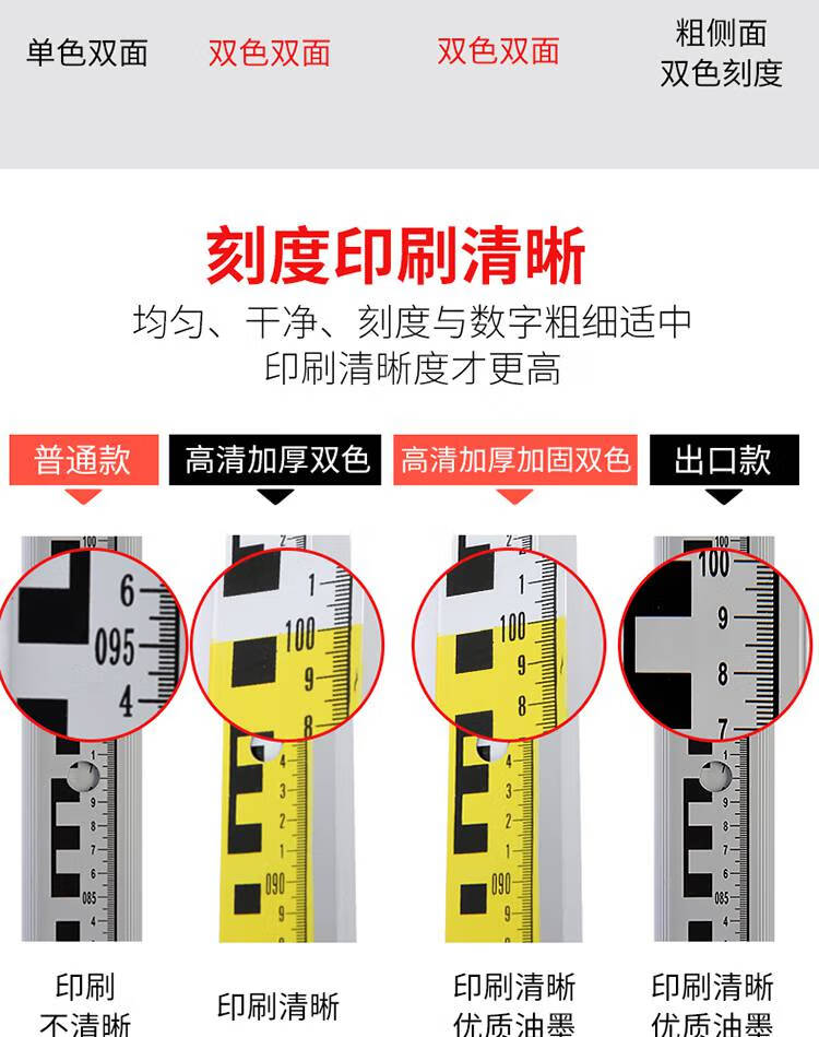 水位尺水位测量仪水位测量尺水位标尺杆塔尺2米水尺