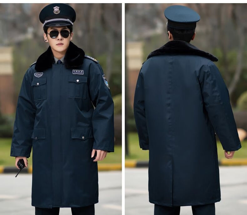 保安服2021秋冬新款保安服冬装棉服加厚防寒服大棉衣工作服大衣安保