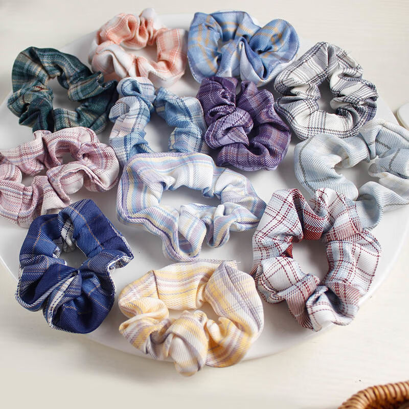 精选好礼大肠发圈jk头绳学院风制服少女肥肠发圈扎马尾皮筋发饰猪大肠