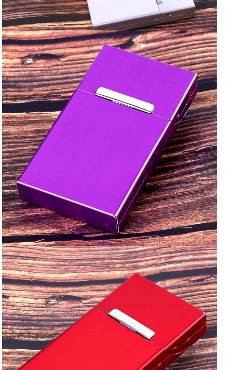 女士细烟烟盒铝合金创意便携男士个性文字20支装装烟神器 红色芙蓉王