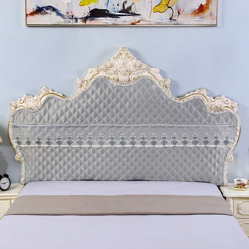 依潋眸定做弧形半圆形床头罩欧式床头套定做半包弧形半圆不规则老式