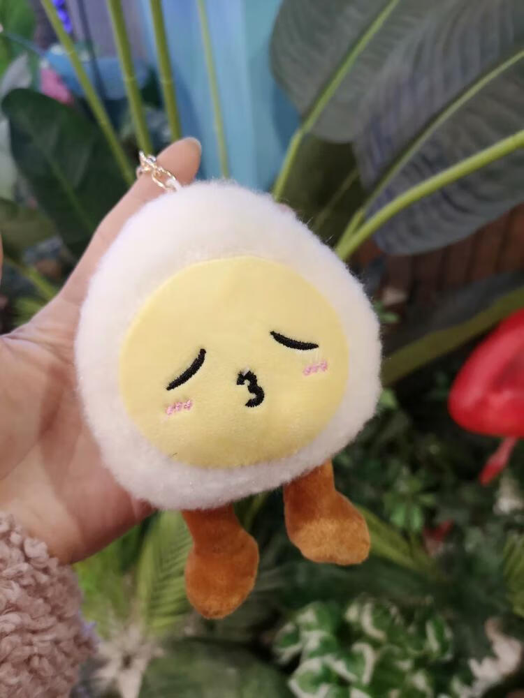 鸡蛋抱枕系鸡蛋仔抱枕小清新玩偶儿童房装饰拍摄道具靠枕玩偶包包挂件