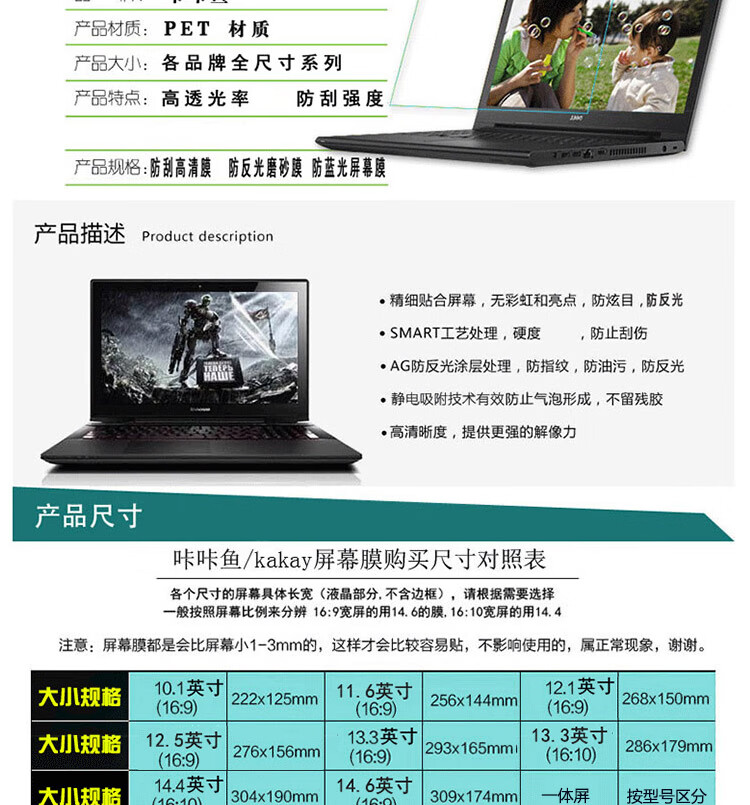 联想thinkpadx1carbon2022键盘膜e15屏幕贴膜yoga保护nano贴纸咔咔鱼