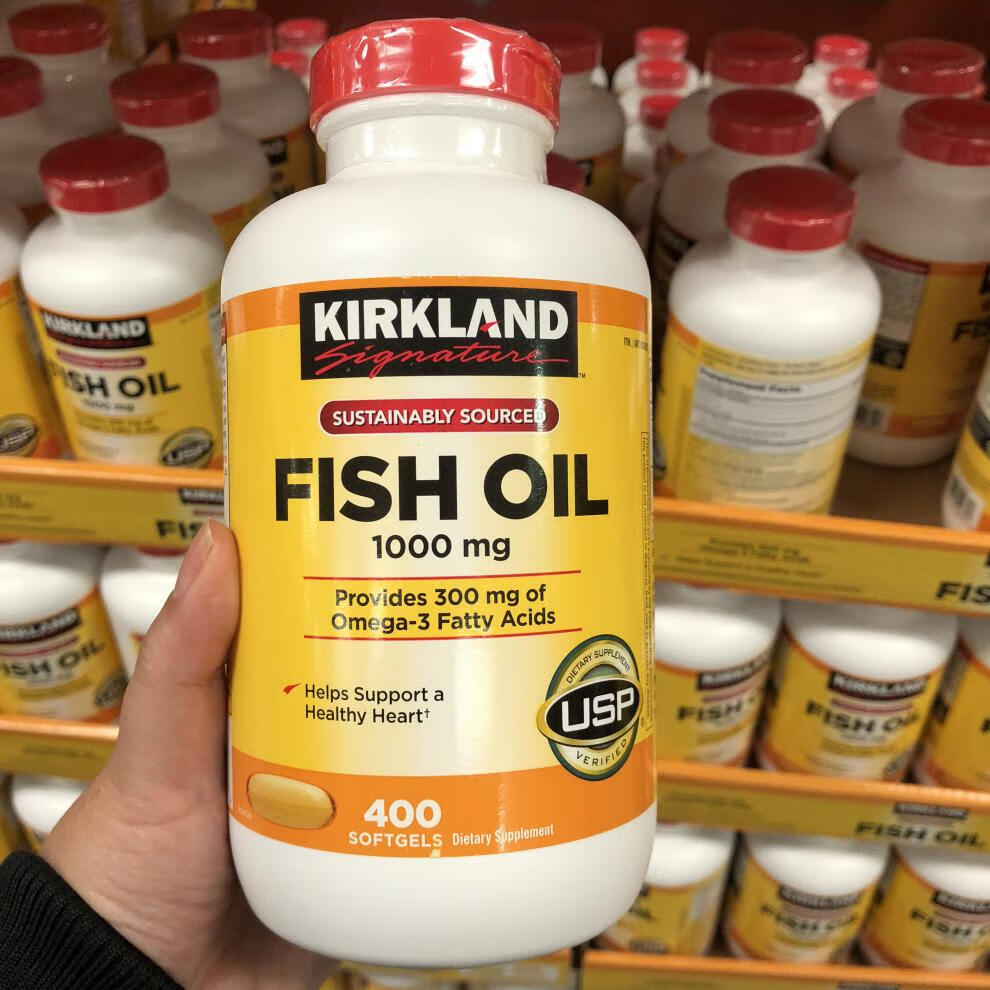 美国kirkland signature可兰fish oil深海鱼油1000mg 400粒【图片