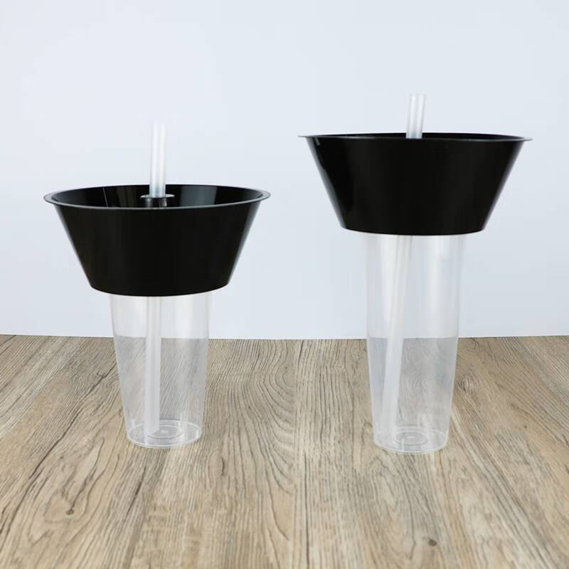 行走的水果杯火锅杯 加厚行走的火锅杯一次性冒烟冷饮网红牛排水果杯