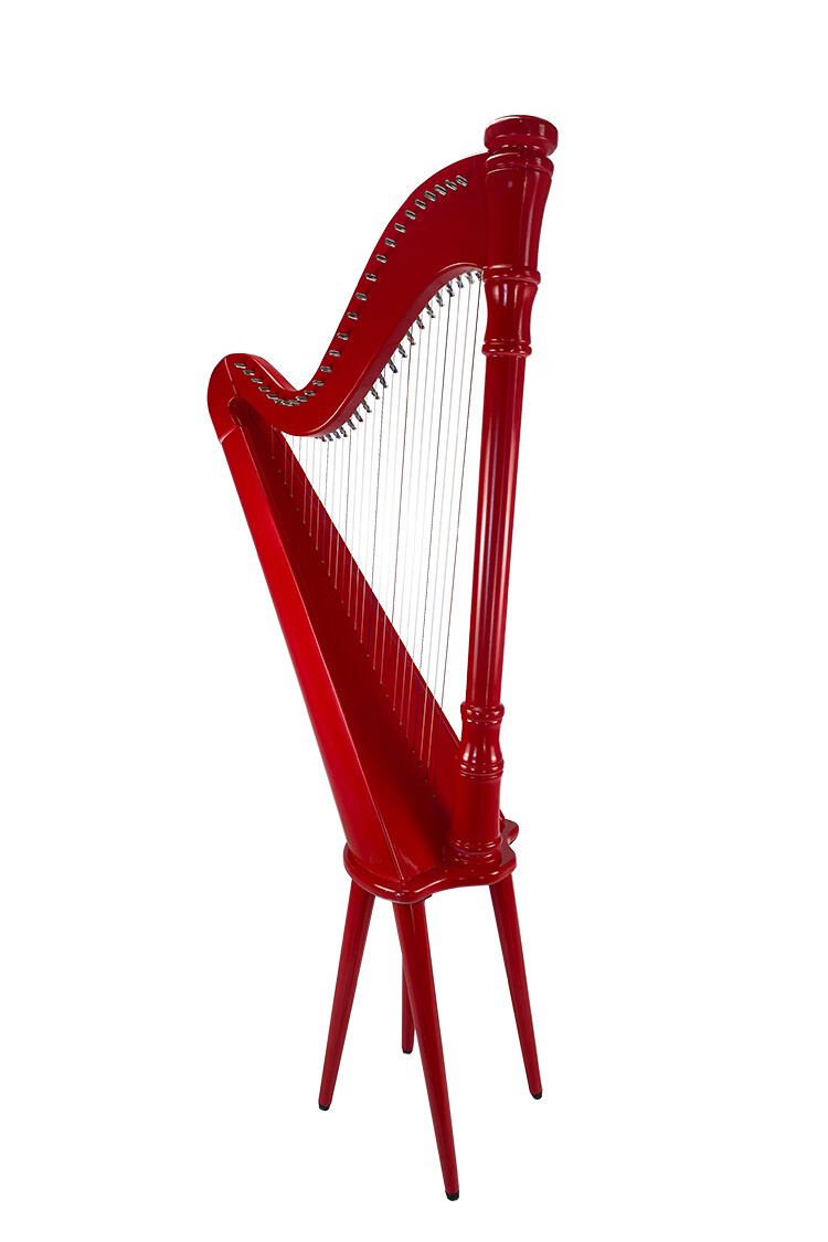 竖琴26弦凯尔特古典榉木大竖琴初学者演奏乐器定制款榉木材质26弦大