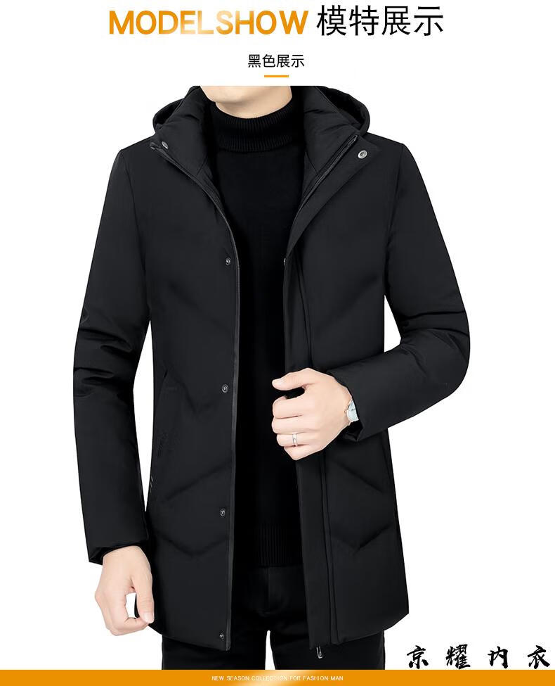 pierrecardin皮尔卡丹男士棉服可脱帽中款帅气春冬装棉衣中年厚大棉袄