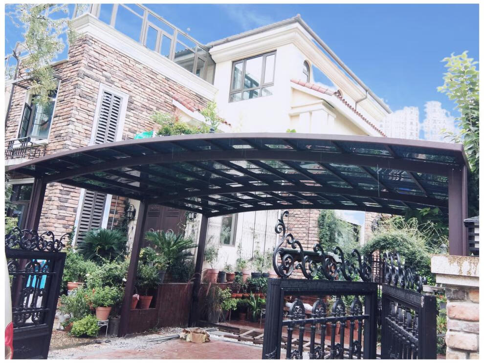 合金 铝合金棚停车棚家用小车汽车遮阳棚防雨防晒户外停车位雨棚团购