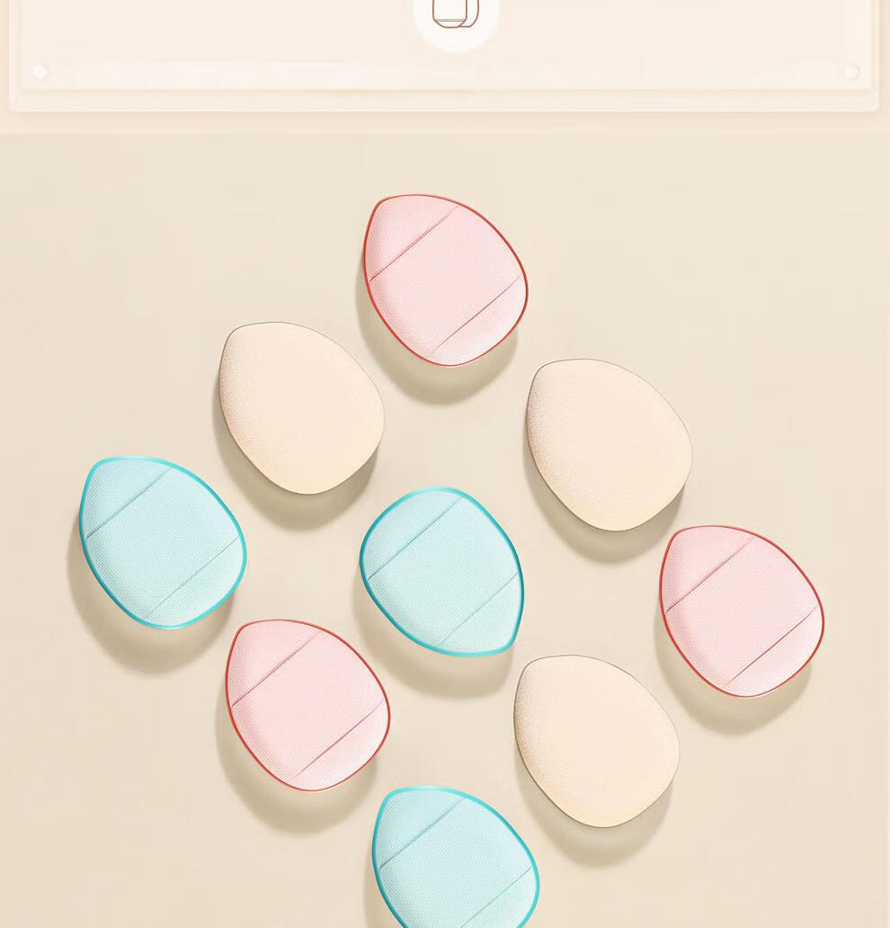 可爱小馒头手拇指尖mini干湿两用化妆定妆粉饼海绵气垫粉扑不吃粉手指