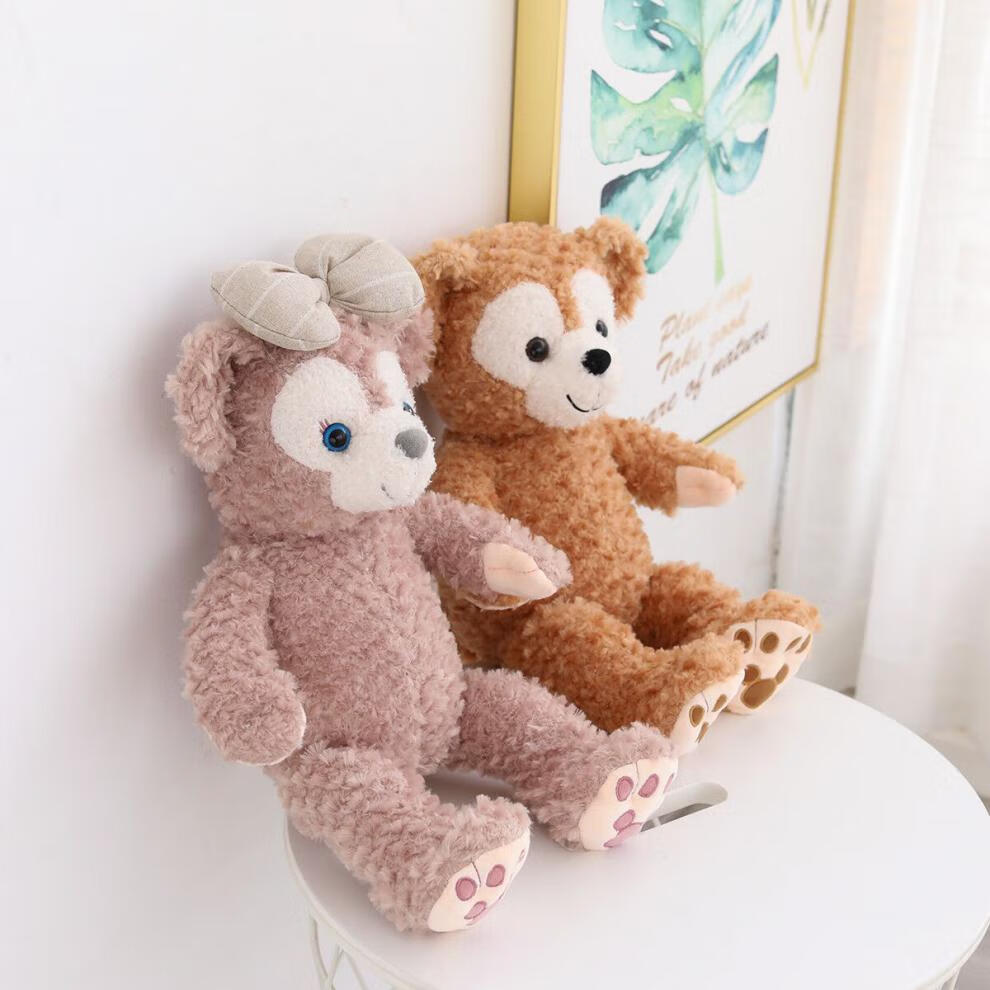 迪士尼disney网红卡通达菲熊新朋友雪莉玫公仔大号60cm毛绒玩具儿童