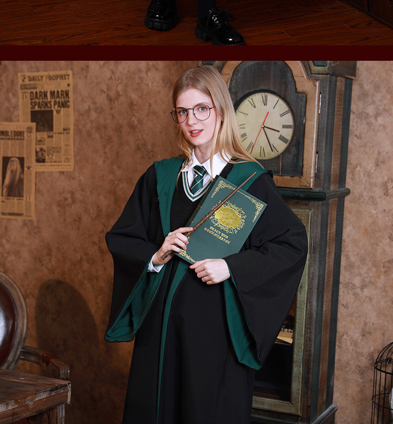 哈利波特斯莱特林cos魔法袍袍子服装联名衣服周边学院cos环球影城袍