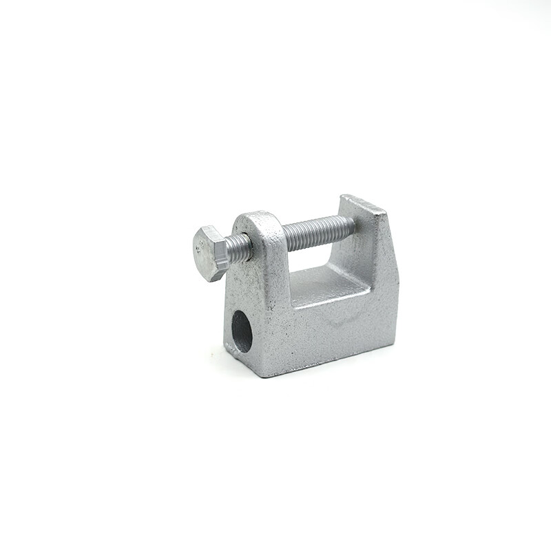定制铸铁老虎卡老虎牙方形虎口夹c型钢配件c型钢吊件工字钢管卡m25