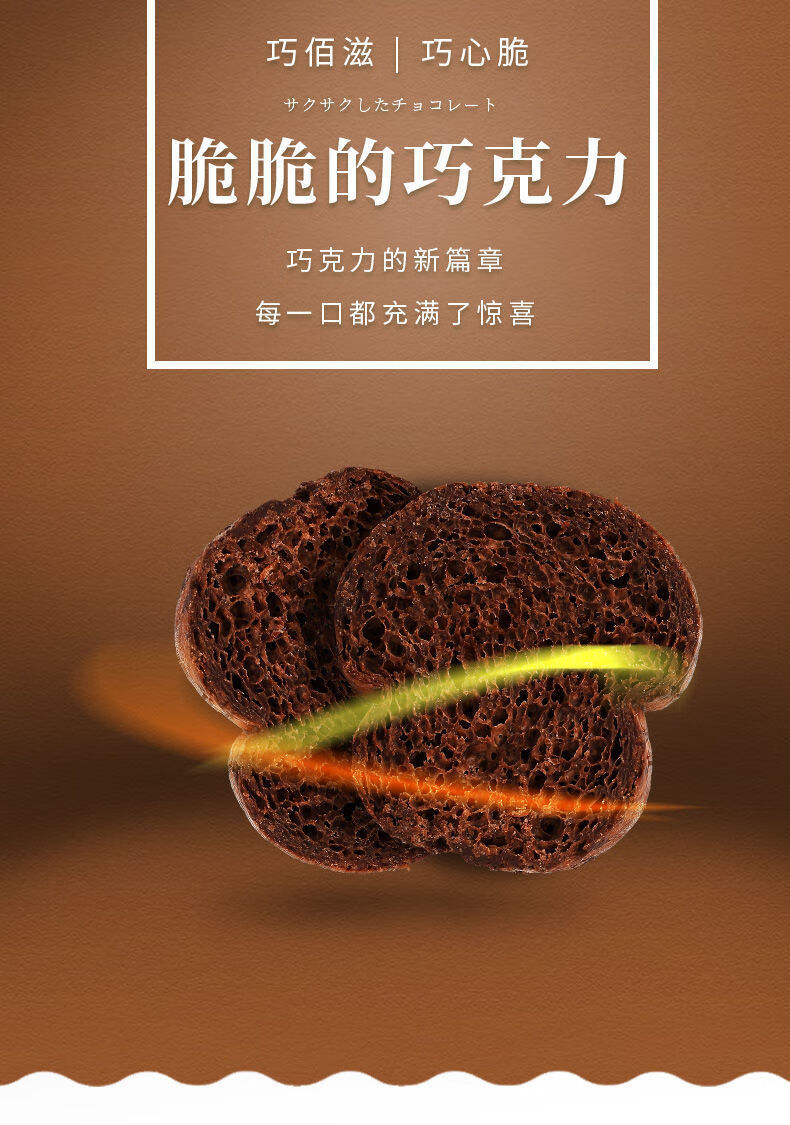 牛奶巧心脆纯可可脂巧克力面包干早餐70g 巧心脆*3包(强烈) 默认